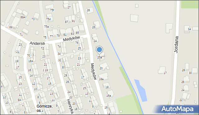 Zabrze, Medyków, 20a, mapa Zabrza