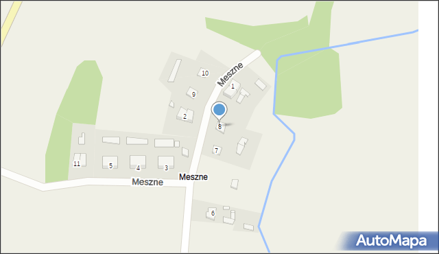 Zachełmie, Meszne, 8, mapa Zachełmie