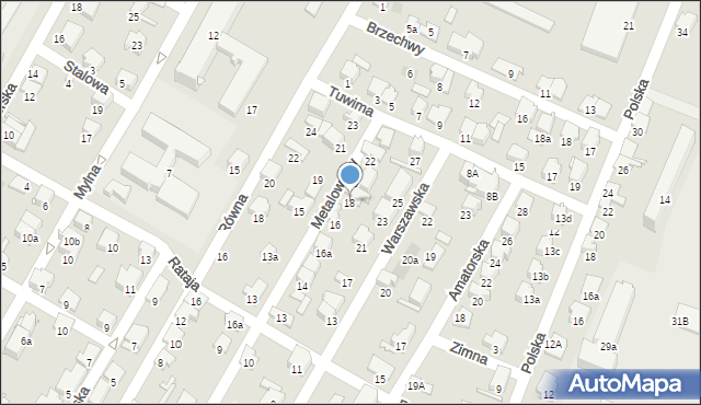 Zawiercie, Metalowców, 18, mapa Zawiercie