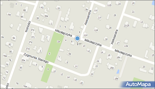 Aleksandrów Łódzki, Mikołajczyka Stanisława, 8, mapa Aleksandrów Łódzki