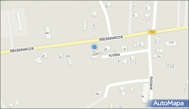 Alwernia, Mickiewicza Adama, 21A, mapa Alwernia