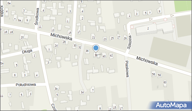 Baranów, Michowska, 38, mapa Baranów