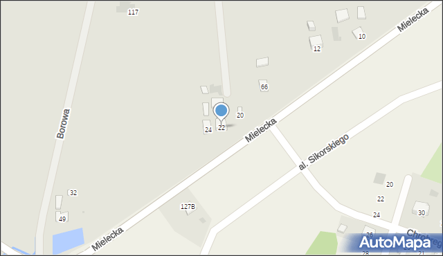 Baranów Sandomierski, Mielecka, 22, mapa Baranów Sandomierski