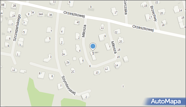 Barczewo, Miłosza Czesława, 5, mapa Barczewo