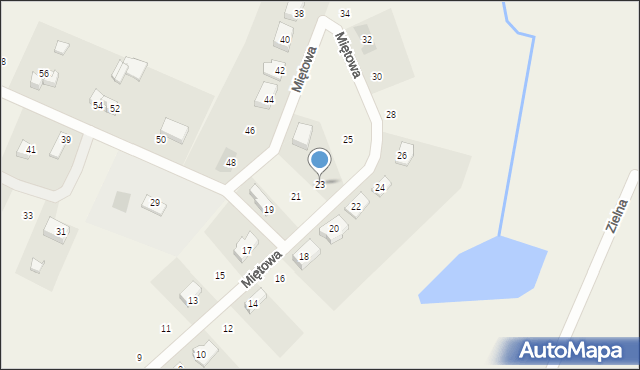 Bartąg, Miętowa, 23, mapa Bartąg