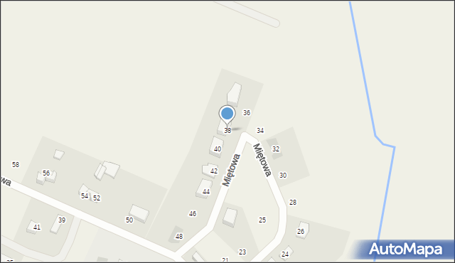 Bartąg, Miętowa, 38, mapa Bartąg