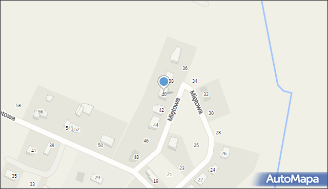 Bartąg, Miętowa, 40, mapa Bartąg