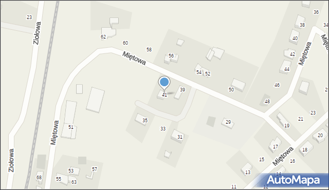 Bartąg, Miętowa, 41, mapa Bartąg