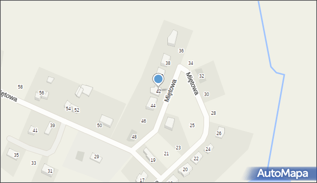 Bartąg, Miętowa, 42, mapa Bartąg