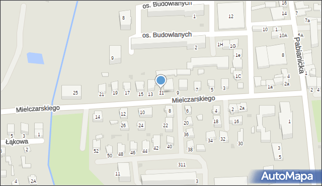 Bełchatów, Mielczarskiego Romualda, 11, mapa Bełchatów