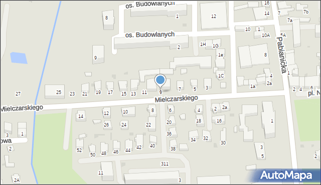 Bełchatów, Mielczarskiego Romualda, 9, mapa Bełchatów