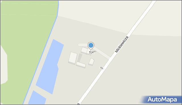 Biała Rawska, Mickiewicza Adama, 51A, mapa Biała Rawska