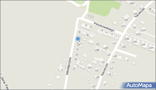 Białystok, Mikołajczyka Stanisława, 32, mapa Białegostoku