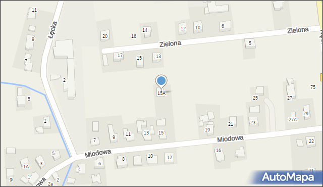 Bielany, Miodowa, 15A, mapa Bielany