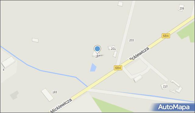 Bielsk Podlaski, Mickiewicza Adama, 197, mapa Bielsk Podlaski