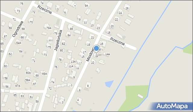 Bielsk Podlaski, Miodowa, 12, mapa Bielsk Podlaski