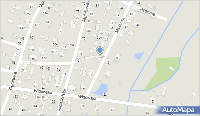 Bielsk Podlaski, Miodowa, 7, mapa Bielsk Podlaski