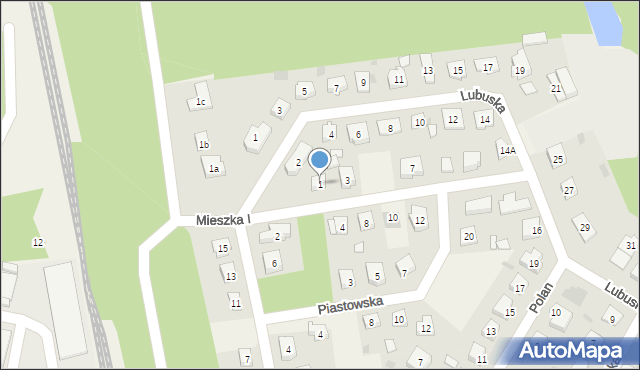 Bielsko, Mieszka I, 1, mapa Bielsko