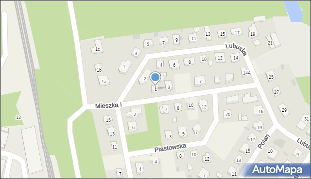 Bielsko, Mieszka I, 1, mapa Bielsko