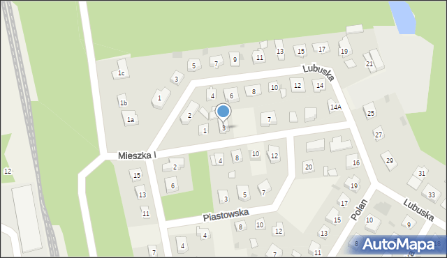 Bielsko, Mieszka I, 3, mapa Bielsko