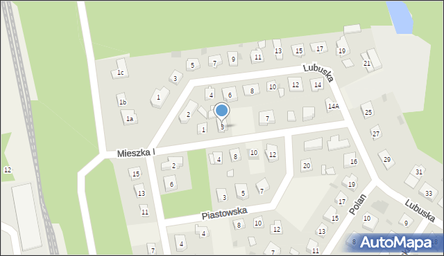 Bielsko, Mieszka I, 3, mapa Bielsko