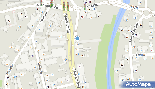 Bielsko-Biała, Mickiewicza Adama, 10, mapa Bielsko-Białej