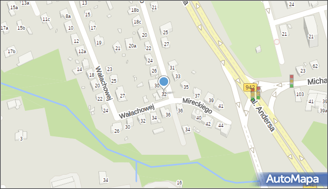 Bielsko-Biała, Mireckiego Józefa, 32, mapa Bielsko-Białej