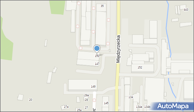 Bielsko-Biała, Międzyrzecka, 151, mapa Bielsko-Białej