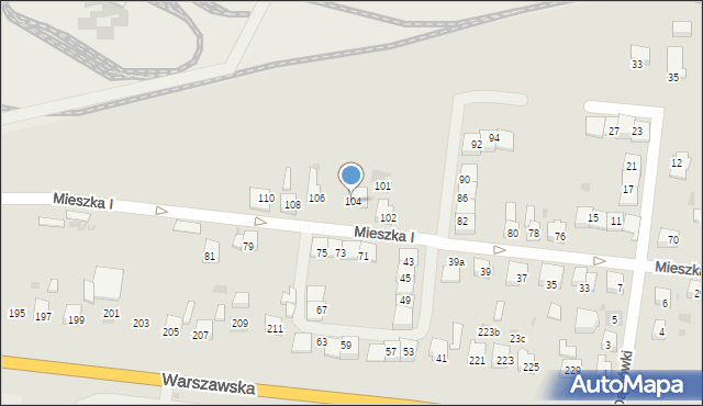 Bieruń, Mieszka I, 104, mapa Bieruń