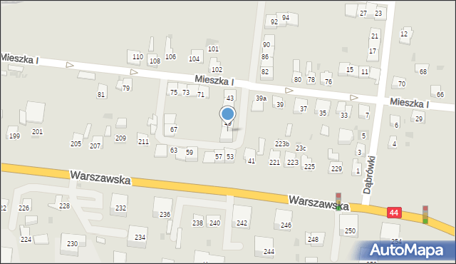 Bieruń, Mieszka I, 51, mapa Bieruń