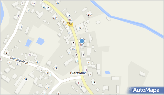 Bierzwnik, Mickiewicza Adama, 10A, mapa Bierzwnik