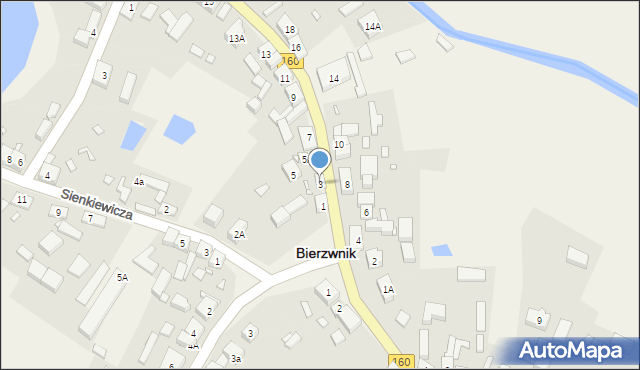 Bierzwnik, Mickiewicza Adama, 3, mapa Bierzwnik