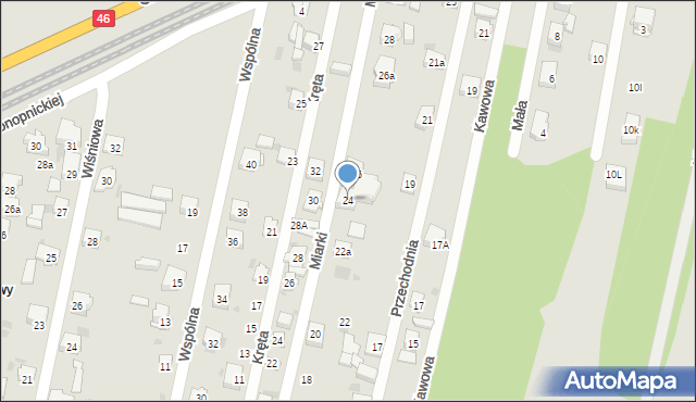 Blachownia, Miarki, 24, mapa Blachownia