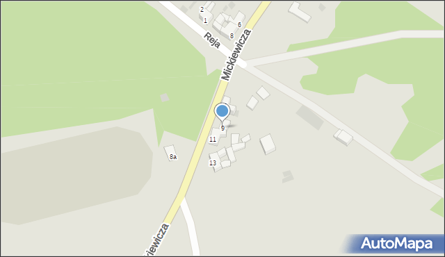 Bobolice, Mickiewicza Adama, 9, mapa Bobolice