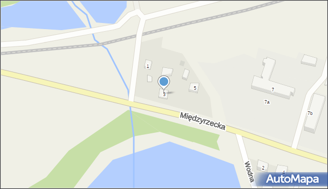 Bobowicko, Międzyrzecka, 3, mapa Bobowicko