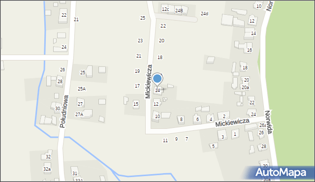 Bolechowo-Osiedle, Mickiewicza Adama, 14, mapa Bolechowo-Osiedle