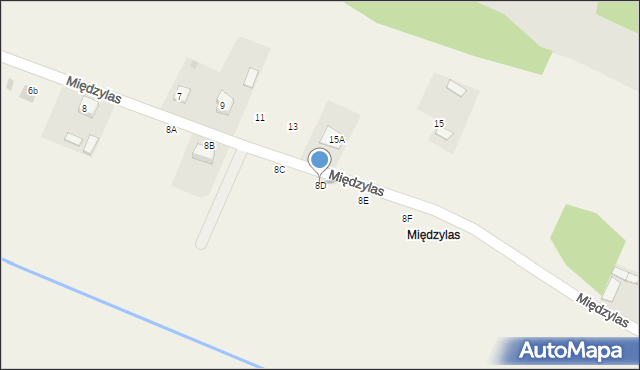 Borowiczki-Pieńki, Międzylas, 8D, mapa Borowiczki-Pieńki