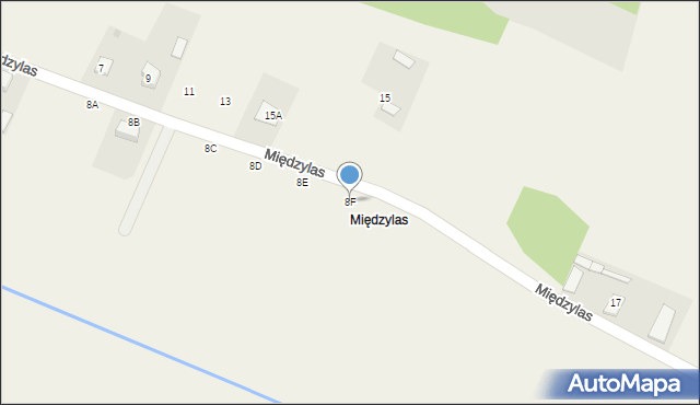 Borowiczki-Pieńki, Międzylas, 8F, mapa Borowiczki-Pieńki