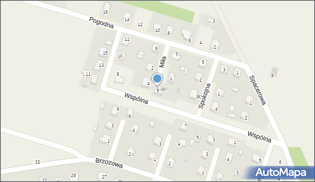 Bożewo, Miła, 3, mapa Bożewo