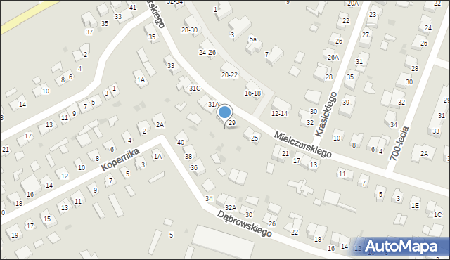 Braniewo, Mielczarskiego Romualda, 30, mapa Braniewo