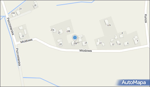 Bronów, Miodowa, 16a, mapa Bronów