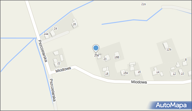 Bronów, Miodowa, 20a, mapa Bronów