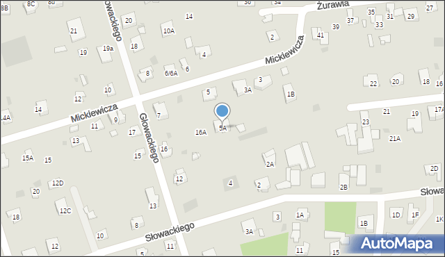 Brwinów, Mickiewicza Adama, 5A, mapa Brwinów