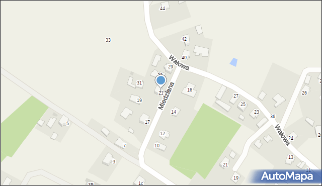 Brzeźnica, Miedziana, 21, mapa Brzeźnica