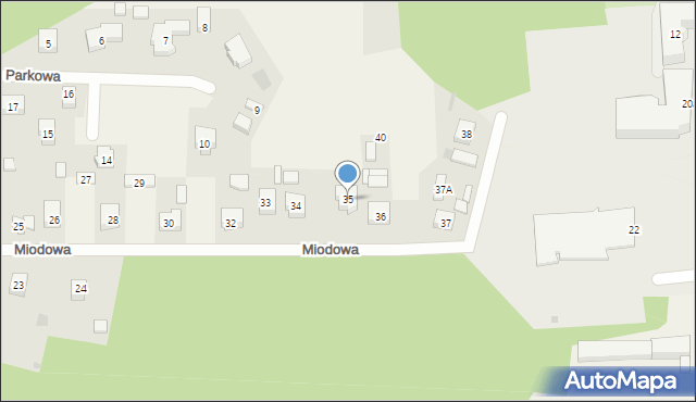 Brzeźno, Miodowa, 35, mapa Brzeźno