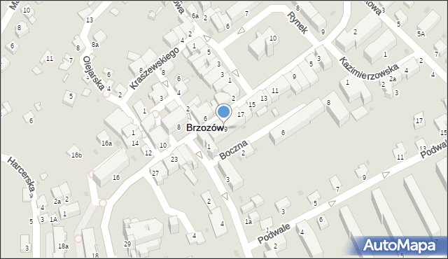 Brzozów, Mickiewicza Adama, 19, mapa Brzozów