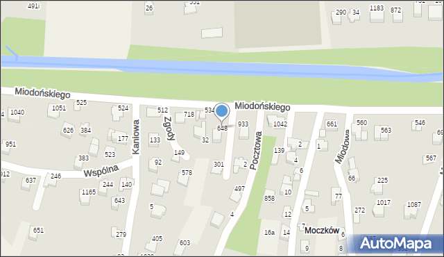 Buczkowice, Miodońskiego Franciszka, 648, mapa Buczkowice