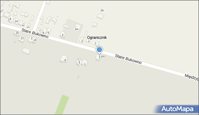 Bukowno, Międzygórze, 1, mapa Bukowno