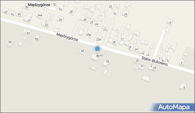 Bukowno, Międzygórze, 39, mapa Bukowno