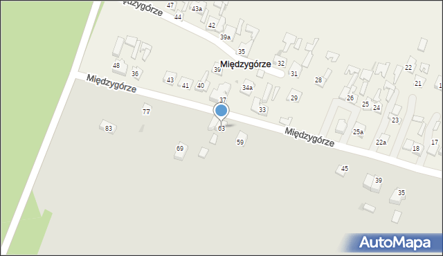 Bukowno, Międzygórze, 63, mapa Bukowno